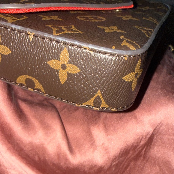 Designer inspired Brown Monogram Crossbody Bag - Picture 3 of 11